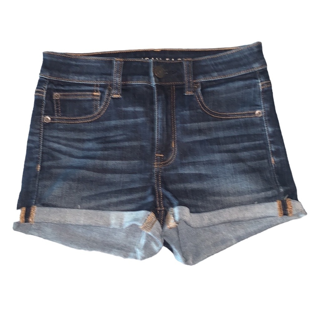 American Eagle denim hi-rise shortie size 2